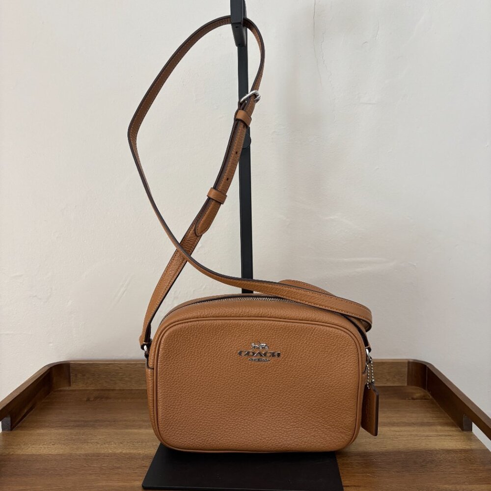 Coach Tan Pebbled Leather Crossbody Bag - Picture 4 of 10